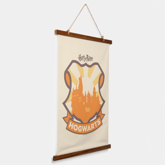 HARRY POTTER™ | Summer Magic HOGWARTS™ Wappen Wandteppich Mit Holzrahmen (Gewinkelt)