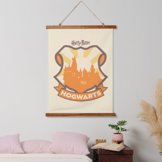 HARRY POTTER™ | Summer Magic HOGWARTS™ Wappen Wandteppich Mit Holzrahmen (Schlafzimmer)