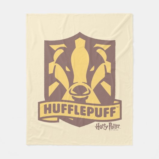 HARRY POTTER™ | Summer Magic HUFFLEPUFF™ Wappen Fleecedecke (Vorderseite)