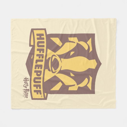 HARRY POTTER™ | Summer Magic HUFFLEPUFF™ Wappen Fleecedecke (Vorderseite (Horizontal))
