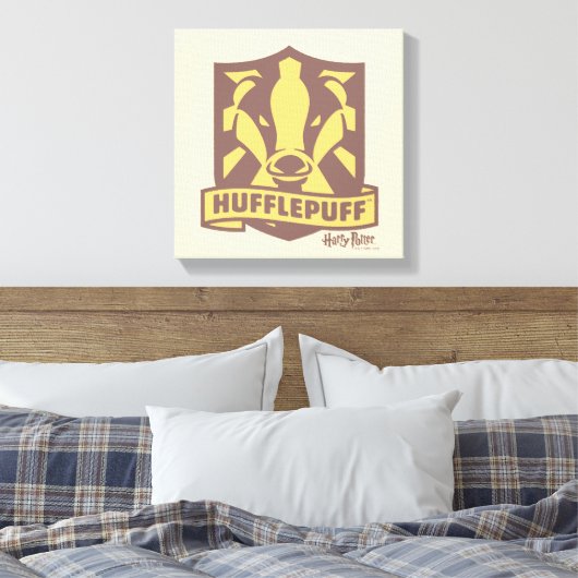 HARRY POTTER™ | Summer Magic HUFFLEPUFF™ Wappen Leinwanddruck (Insitu (Schlafzimmer))