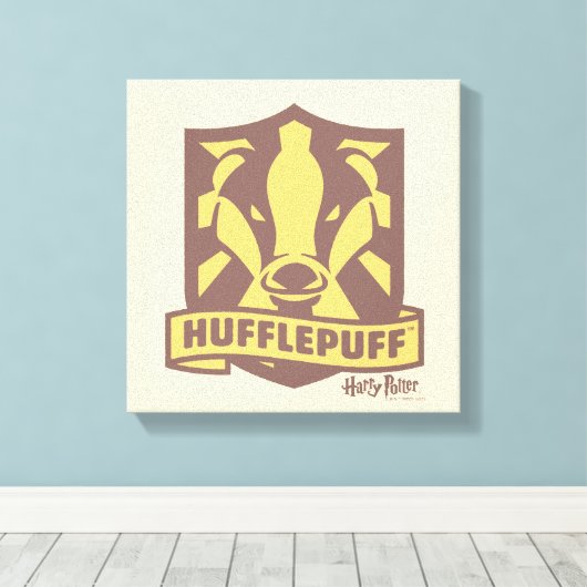 HARRY POTTER™ | Summer Magic HUFFLEPUFF™ Wappen Leinwanddruck (Insitu (Holzboden))