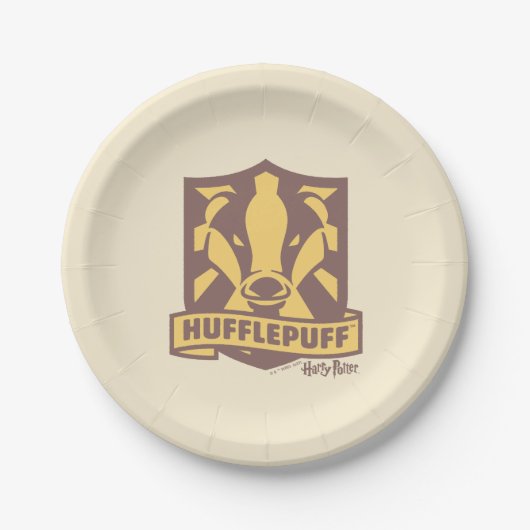 HARRY POTTER™ | Summer Magic HUFFLEPUFF™ Wappen Pappteller (Vorderseite)