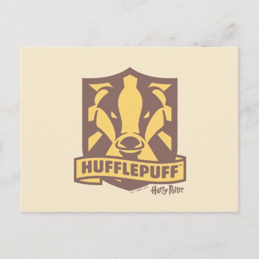 HARRY POTTER™ | Summer Magic HUFFLEPUFF™ Wappen Postkarte (Vorderseite)