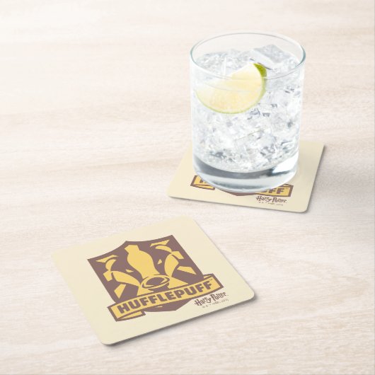 HARRY POTTER™ | Summer Magic HUFFLEPUFF™ Wappen Rechteckiger Pappuntersetzer (Vor Ort)