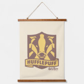 HARRY POTTER™ | Summer Magic HUFFLEPUFF™ Wappen Wandteppich Mit Holzrahmen (Vorderseite)