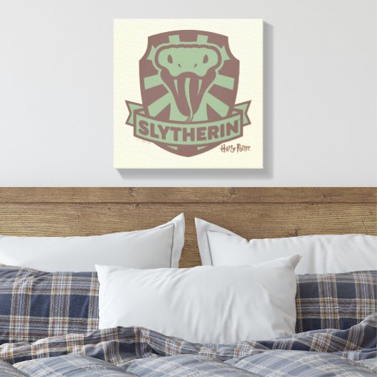 HARRY POTTER™ | Summer Magic SLYTHERIN™ Wappen Leinwanddruck (Insitu (Schlafzimmer))