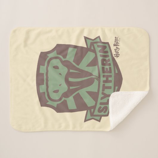 HARRY POTTER™ | Summer Magic SLYTHERIN™ Wappen Sherpadecke (Vorderseite (Horizontal))