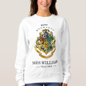 Harry Potter Teacher | Hogwarts Crest - Vollfarbig Sweatshirt (Vorderseite)