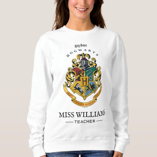 Harry Potter Teacher | Hogwarts Crest - Vollfarbig Sweatshirt (Vorderseite)