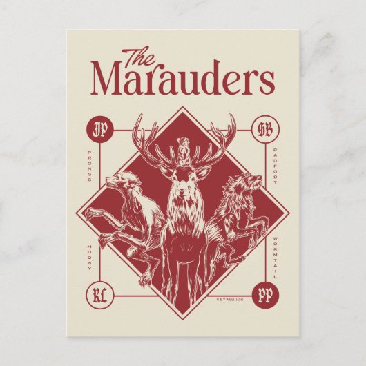 HARRY POTTER™ The Marauders Animagus Graphic Postkarte (Vorderseite)