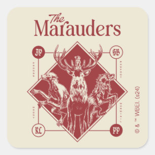 HARRY POTTER™ The Marauders Animagus Graphic Quadratischer Aufkleber