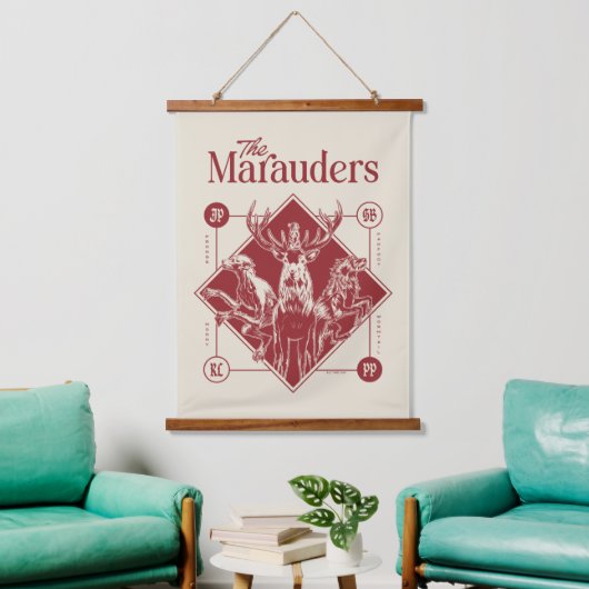 HARRY POTTER™ The Marauders Animagus Graphic Wandteppich Mit Holzrahmen (Wohnzimmer)