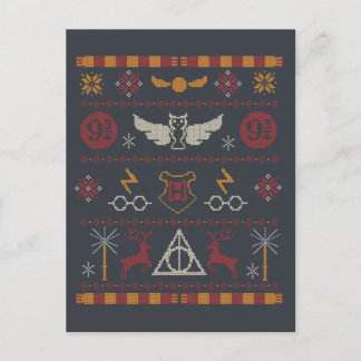 HARRY POTTER™ Themed Cross-Stitch-Muster Feiertagspostkarte