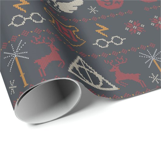 HARRY POTTER™ Themed Cross-Stitch-Muster Geschenkpapier (Rolleneckpunkt)