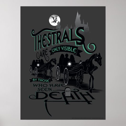 Harry Potter | Thestrals-Typografie-Grafik Poster (Vorne)