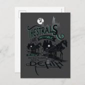 Harry Potter | Thestrals Typography Graphic Postkarte (Vorne/Hinten)