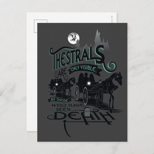 Harry Potter | Thestrals Typography Graphic Postkarte (Vorne/Hinten)