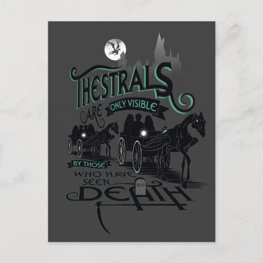 Harry Potter | Thestrals Typography Graphic Postkarte (Vorderseite)
