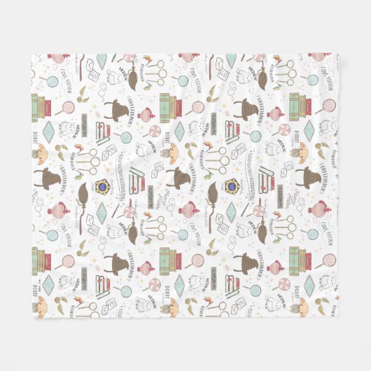 HARRY POTTER™ Tiny Magic Pattern Fleecedecke (Vorderseite (Horizontal))