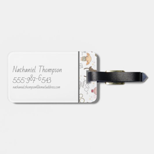 HARRY POTTER™ Tiny Magic Pattern Gepäckanhänger (Rückseite horizontal)