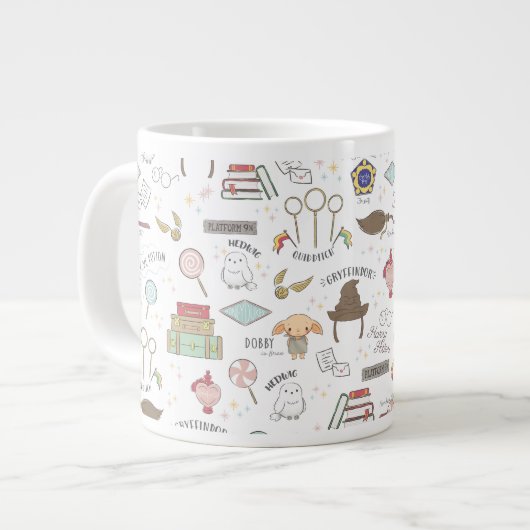 HARRY POTTER™ Tiny Magic Pattern Jumbo-Tasse (Vorderseite Links)