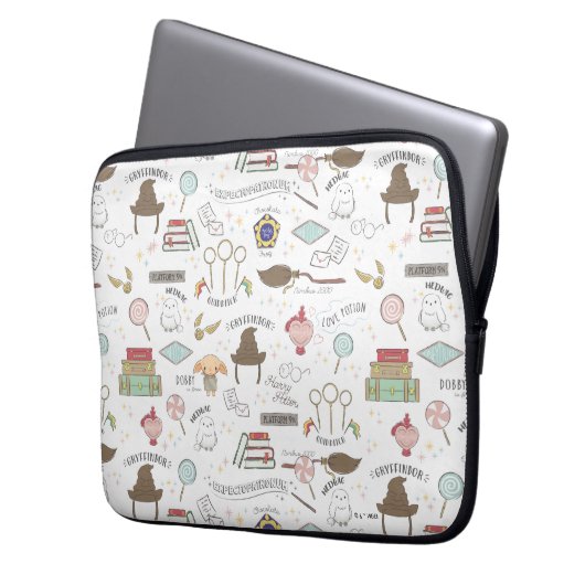 HARRY POTTER™ Tiny Magic Pattern Laptopschutzhülle (Vorderseite Links)