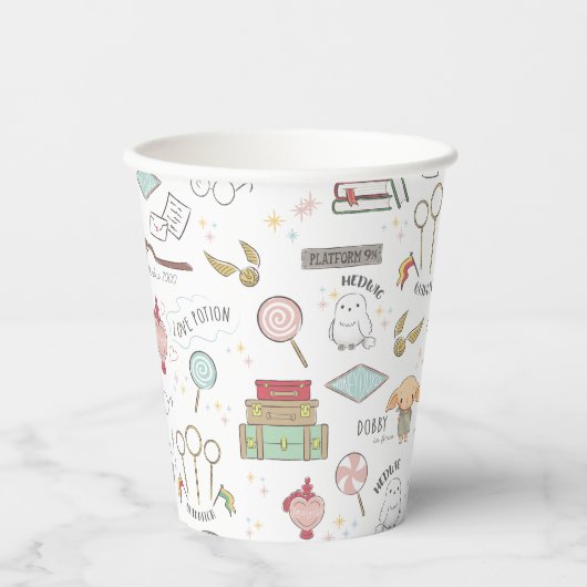 HARRY POTTER™ Tiny Magic Pattern Pappbecher (Vorderseite)
