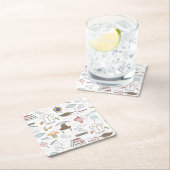 HARRY POTTER™ Tiny Magic Pattern Rechteckiger Pappuntersetzer (Vor Ort)