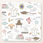 HARRY POTTER™ Tiny Magic Pattern Rechteckiger Pappuntersetzer (Vorderseite)