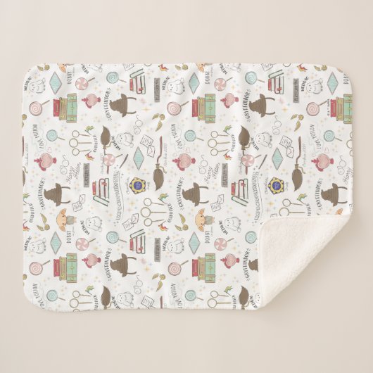 HARRY POTTER™ Tiny Magic Pattern Sherpadecke (Vorderseite (Horizontal))