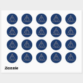 Harry Potter | Todesrelikte Wasserfarbe Runder Aufkleber (Blatt)