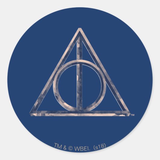 Harry Potter | Todesrelikte Wasserfarbe Runder Aufkleber (Vorderseite)