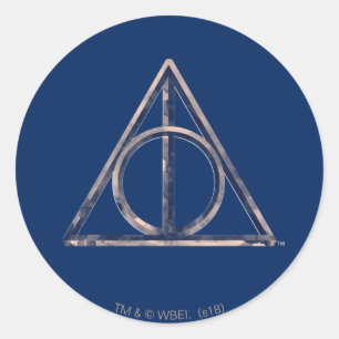 Harry Potter   Todesrelikte Wasserfarbe Runder Aufkleber