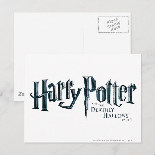 Harry Potter und das Deathly Hallows Logo 1 2 Postkarte (Vorne/Hinten)