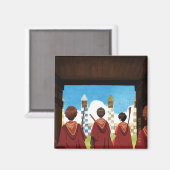 HARRY POTTER™ und das GRYFFINDOR™ QUIDDITCH™-Team Magnet (Vorderseite/Rückseite)