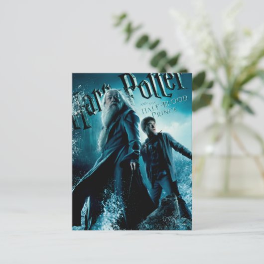 Harry Potter und Dumbledore auf Felsen 1 Postkarte (Stehend Vorderseite)