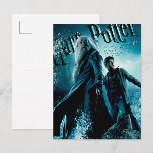 Harry Potter und Dumbledore auf Felsen 1 Postkarte (Vorne/Hinten)