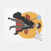 HARRY POTTER™ und Hedwig Illustration Fleecedecke (Vorderseite (Horizontal))