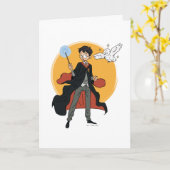 HARRY POTTER™ und Hedwig Illustration Karte (Gelbe Blume)
