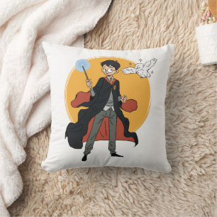 HARRY POTTER™ und Hedwig Illustration Kissen