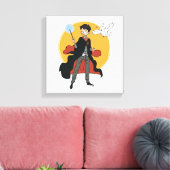 HARRY POTTER™ und Hedwig Illustration Leinwanddruck (Insitu (Wohnzimmer))