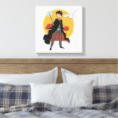 HARRY POTTER™ und Hedwig Illustration Leinwanddruck (Insitu (Schlafzimmer))