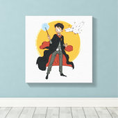 HARRY POTTER™ und Hedwig Illustration Leinwanddruck (Insitu (Holzboden))