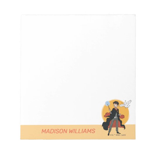 HARRY POTTER™ und Hedwig Illustration Notizblock (Vorderseite)