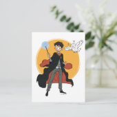 HARRY POTTER™ und Hedwig Illustration Postkarte (Stehend Vorderseite)