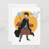 HARRY POTTER™ und Hedwig Illustration Postkarte (Vorne/Hinten)