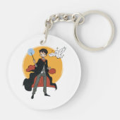 HARRY POTTER™ und Hedwig Illustration Schlüsselanhänger (Rückseite)