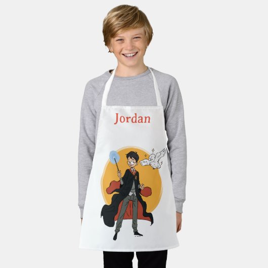 HARRY POTTER™ und Hedwig Illustration Schürze (Getragen)