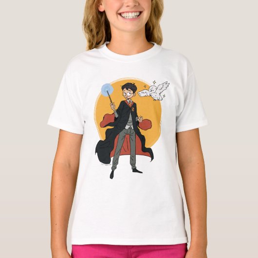 HARRY POTTER™ und Hedwig Illustration T-Shirt (Vorderseite)